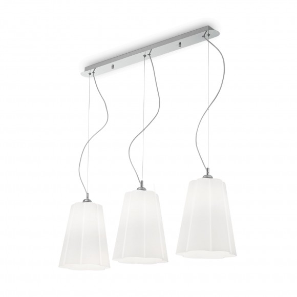 Ideal Lux 132204 Pendelleuchte Sesto 3x6W| E27 - weiß