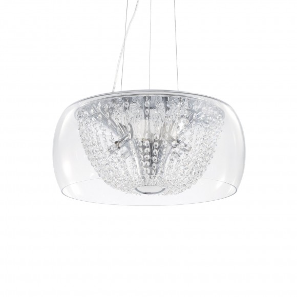 Ideal Lux 133881 Pendelleuchte 8x40W Audi | G9 - Glas/Kristall