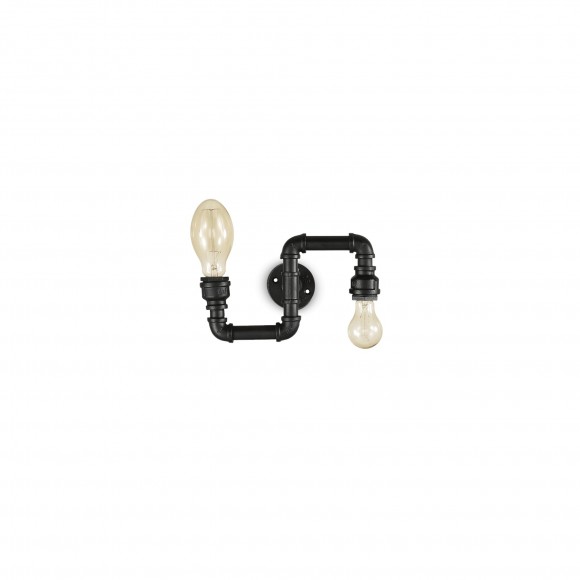 Ideal Lux 136691 Wandleuchte Plumber 2x40W| E27 - schwarz