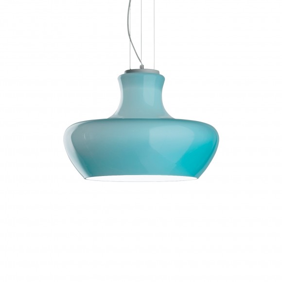Ideal Lux 137261 Pendelleuchte Aladino 1x60W| E27 - azurblau