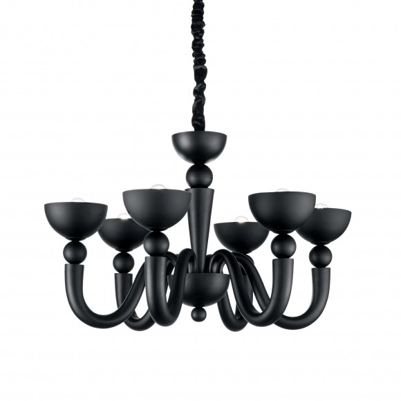 Ideal Lux 140339 Pendelleuchte Bon Bon 6x40W| E14 - schwarz