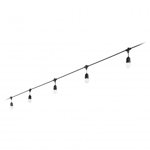 Ideal Lux 159 836 Außenpendelleuchte Kette 5x15W | E27 | IP44 - schwarz