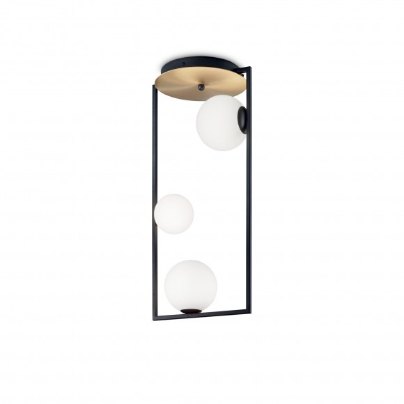 Ideal Lux 2251 Kronleuchter Culto 3x28W | G9 - schwarz und Messing