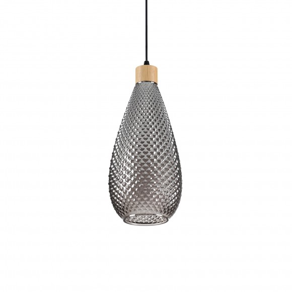 Ideal Lux 238838 Kronleuchter Bergen 1x60W | E27 - Glas mit Chrom-Effekt