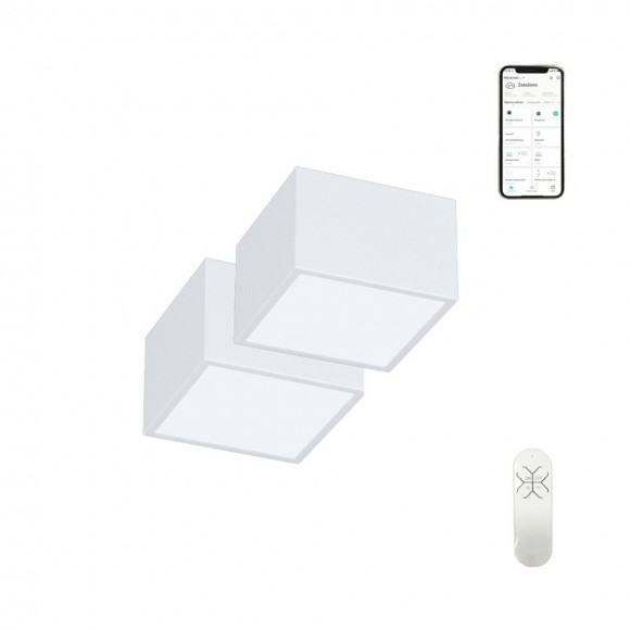 Immax NEO 07072L-15BD LED-Deckenleuchte 2x12w | 840lm | 2700-6500K - 2 Stück Set, Fernbedienung, Temperaturbeleuchtung einstellen, dimmbar, weiß