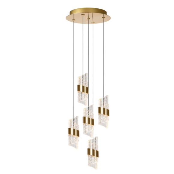 Lucide L134963602 LED Pendelleuchte KLIGANDE | 5x8W integrierte LED-Quelle | 5x520lm | 2700K