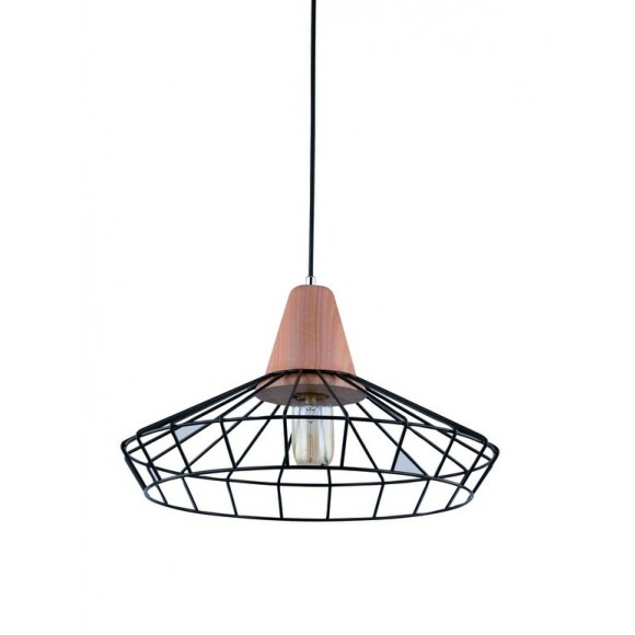 LEDKO 00254 Pendelleuchte 1x60W | E27- schwarz