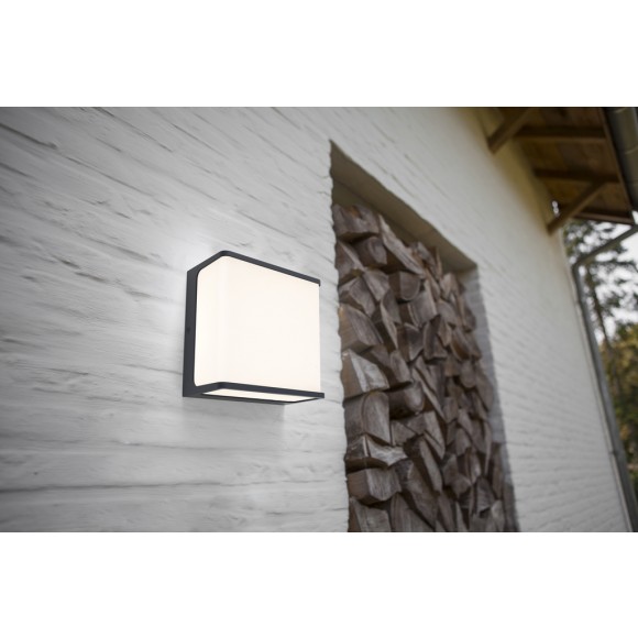 Lutec 5105003125 LED-Außenwandleuchte Doblo 1x19,1W | 1500lm | 4000 K | IP54 - grau