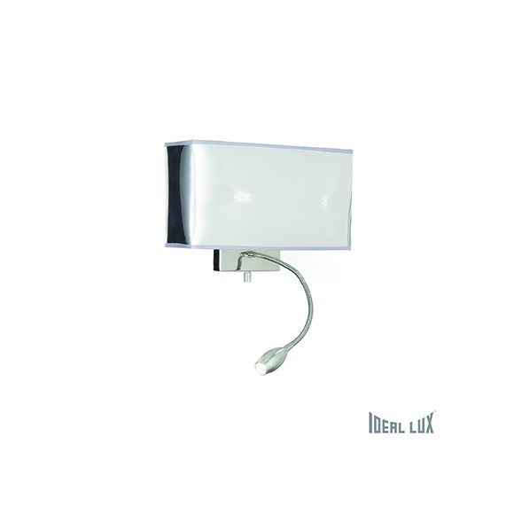 Ideal Lux Wandleuchte Hotel AP2 Cromo E27 1x60W/1x1W LED - chrom
