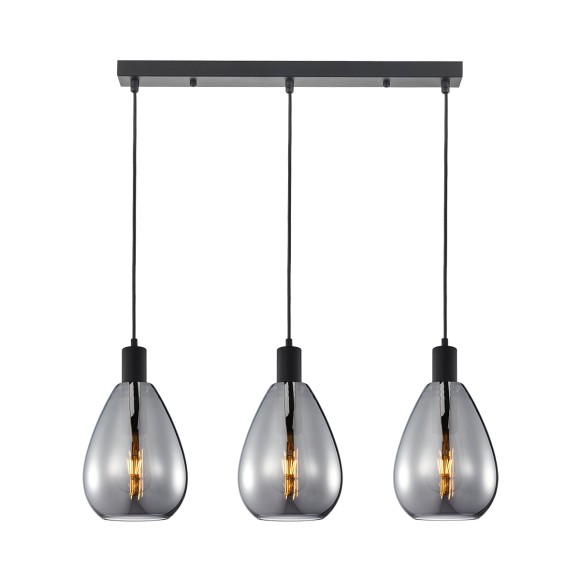Italux PND-27812-3-BK-SG Pendelleuchte Zulo E27