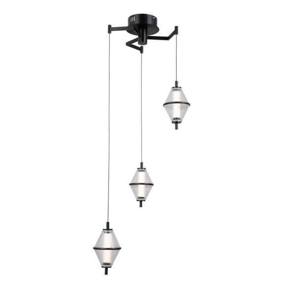 Italux PND-34395-3-BK LED Pendelleuchte Fuente | 15W LED | 1108lm | 3000K