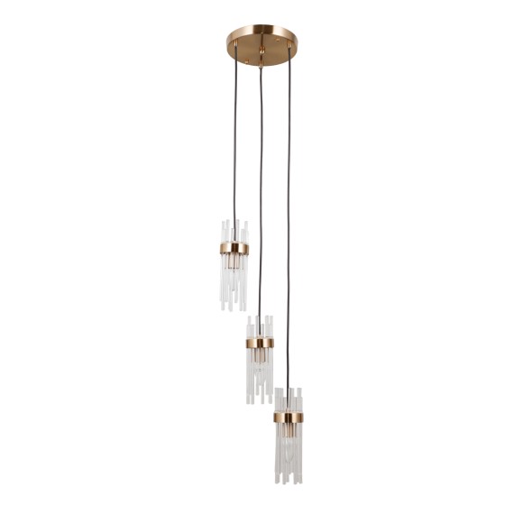Italux PND-40760-3-HBR Pendelleuchte Taraso E14