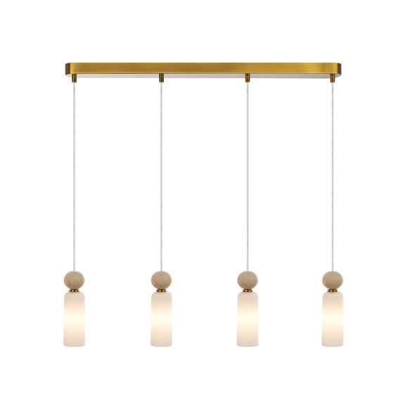 Italux PND-95331-4-BRSS Pendelleuchte Santos G9