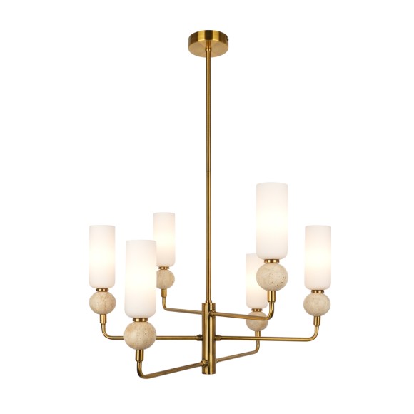 Italux PND-95331-6-BRSS Pendelleuchte Santos G9