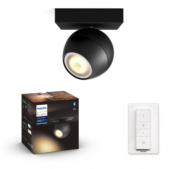 Philips Hue 50471/30/P6 LED Punktlampe Buckram 1x5,5W | GU10 | 2200-6500K - Bluetooth-Fernbedienung