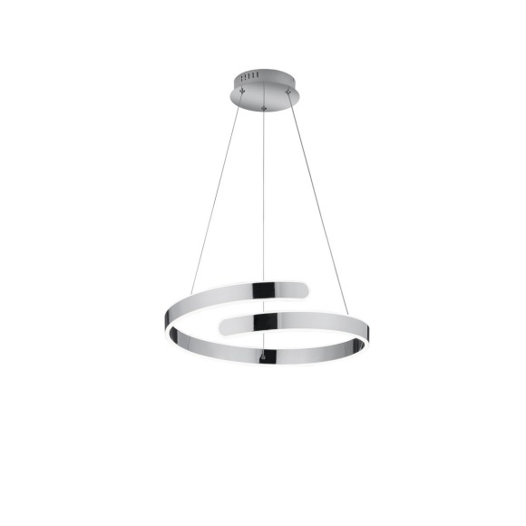 Trio R37071106 LED-Deckenleuchte Parma 1x37W | 4500lm | 4000K - dimmbar, Dimmschalter, Chrom