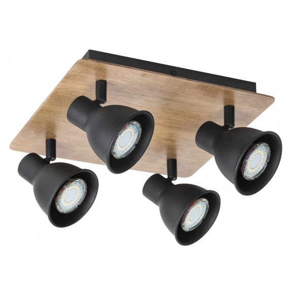 Rabalux 5905 Mac Spot GU10 4x35W schwarz / Buche