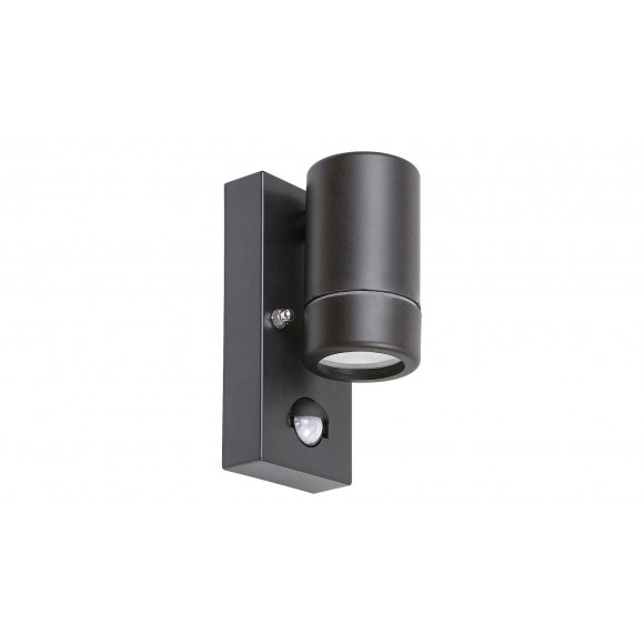 Rabalux 8834 Medina Außenwandleuchte mit Sensor schwarz GU10 max 10W IP44