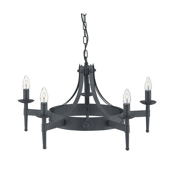 Searchlight 2425-5BK Cartwheel Hängelampe 5xE14