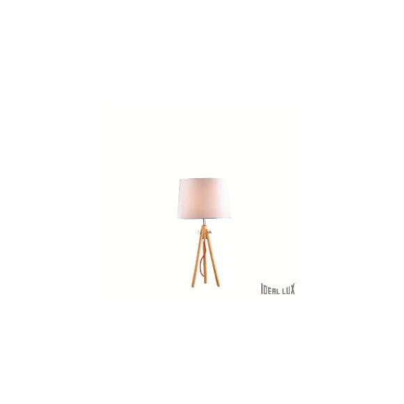 Ideal Lux Tischlampe York Big TL1 1x60W E27 - natürliche Materialien