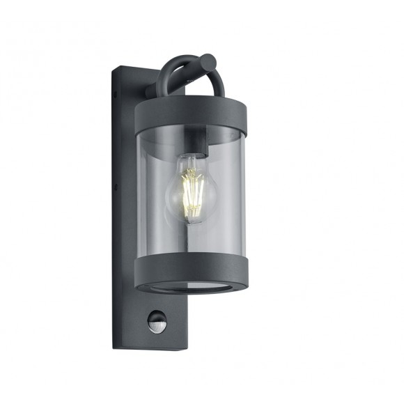 Trio 204169142 Außen-Wandleuchte mit Sambesi-Bewegung geVentilatorgen 1x28w | E27 | IP44 - Anthraccite