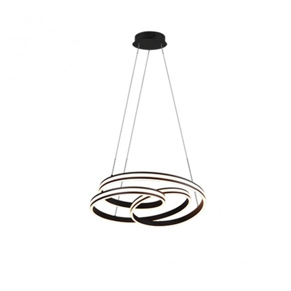 Trio 326210132 LED Hängende Deckenleuchte Yara 1x60w | 7200lm | 2300 + 3000 + 4000K - Einstellbare Höhe, DIP-Schalter, 3-Phasen-Dimmen, schwarz