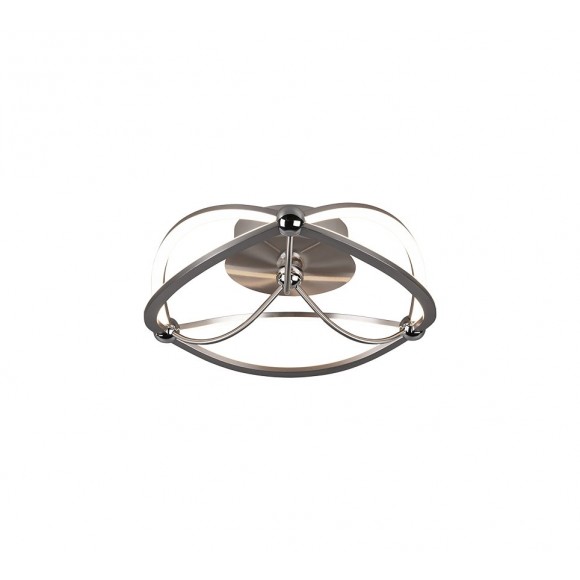 TRIO 621210107 LED Deckenleuchte Charivari 1x20W | 2500L | 3000K | IP20 - dimmbar - 3 Phasen, Nickel
