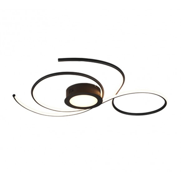 Trio 623419232 LED-Deckenleuchte Jive 1x48w | 5600lm | 2700-6000K - Dimmbar, Nachtmodus, Fernbedienung, separate Schalter, schwarz