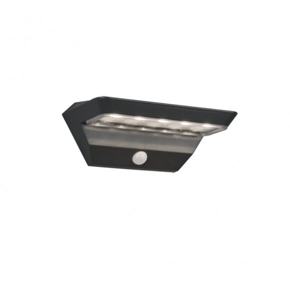 TRIO R22241142 LED Solar-Gartenwandleuchte Mendoza 1x5W | 3000K | IP44 - mit Bewegungssensor