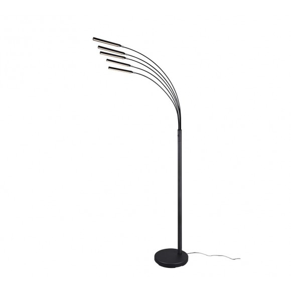 TRIO R41031532 LED Stehleuchte Reed 5x3,5W | 1750lm | 3000K | IP20 - Memory-Funktion, dimmbar 3- Phasen, schwarz