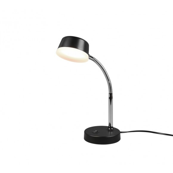 Trio R52501102 LED-Tischleuchte KIKO 1x45w | 300lm | 3000K - Flexibler Arm, Netzschalter am Körper, schwarz