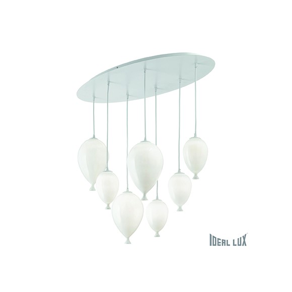 Ideal Lux Hängeleuchte Clown SP7 Bianco 7x40W - Design-Freude
