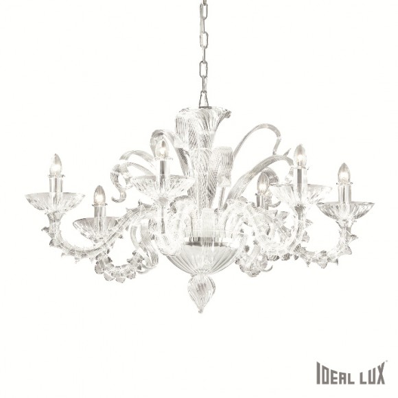 Hängeleuchte - Ideal Lux Kronleuchter SAN 8x40W E14 - transparent