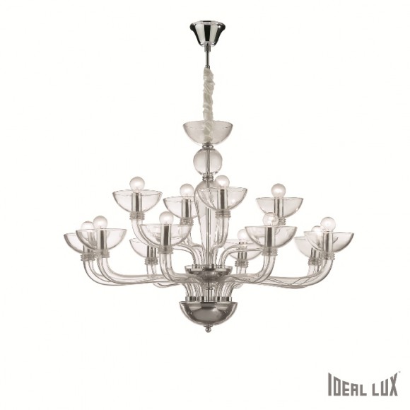 Ideal Lux 070186 Pendelleuchte Casanova transparente 12x40W | E14