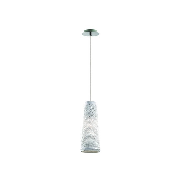 Ideal Lux 082523 Pendelleuchte 1x60W Basket | E27 - weiß