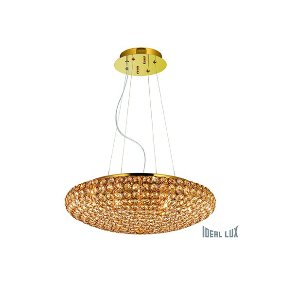 Ideal Lux 087986 Pendelleuchte 7x40W King Oro | G9 - gold