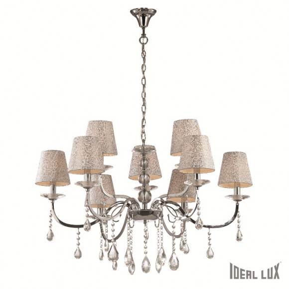 Ideal Lux Hängeleuchte Pantheon Argento SP9 9x40W E14 - rustikal, komplex