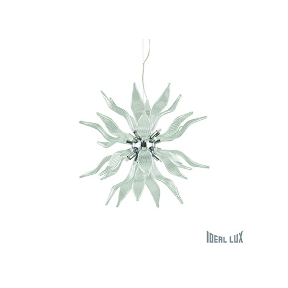 Ideal Lux Hängeleuchte - Kronleuchter LEAVES 8x40W G9 - transparent