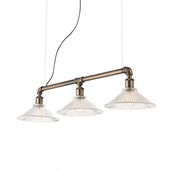 Ideal Lux 140018 Pendelleuchte Astrid 3x60W| E27 - Messing