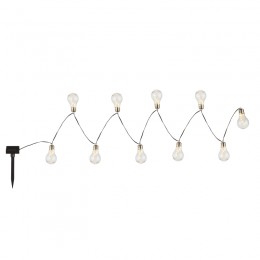 Globo 33708-10 LED Außen LED Solar-Lichterkette 10x0,3W | 3800K | IP44