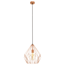 Eglo VINTAGE 49258 Pendelleuchte CARLTON Kupfer 1X60W