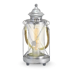 Eglo VINTAGE 49284 Tischlampe BRADFORD, silber 1X60W