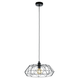 Eglo VINTAGE 49487 Pendelleuchte CARLTON 2 schwarz E27 1x60W