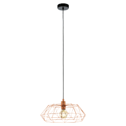 Eglo VINTAGE 49488 Pendelleuchte CARLTON 2 Kupfer E27 1x60W