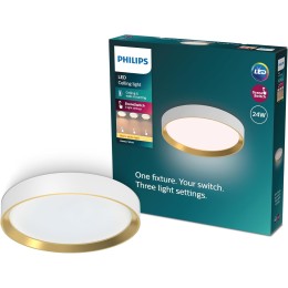 Philips 8720169301375 LED Deckenleuchte Hanno | 24W integrierte LED-Quelle | 2700lm | 2700K