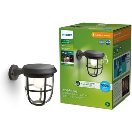 Philips 8720169267176 LED solar Außenwandleuchte Radii | 1,3W integrierte LED-Quelle | 3000K