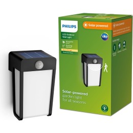 Philips 8720169265486 LED solar Außenwandleuchte Shroud | 2,3W integrierte LED-Quelle | 250lm | 2700