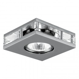 Emithor 71027 ELEGANT GLASS Einbauleuchte GU10 / 50W, Nickel / Kristall, matt