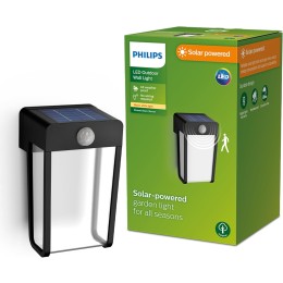 Philips 8720169265509 LED solar Außenwandleuchte Shroud | 2,3W integrierte LED-Quelle | 250lm | 2700