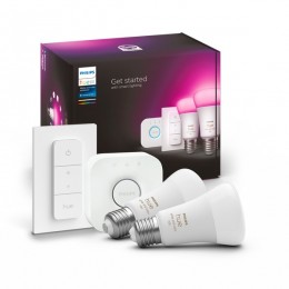 Philips Hue 8719514291379 Lampen und Hue Bridge Starter Kit 2x11W | E27 | 806-1100lm | 2000-6500K |